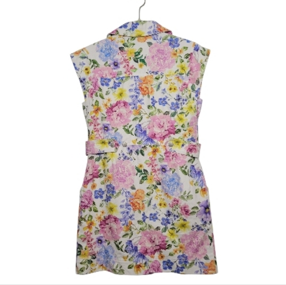 NWT Olivaveous Eternal Spring Floral Print Utility Mini Dress Button Front MD - Picture 7 of 16